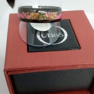 Pink Camo Titanium Unisex Ring